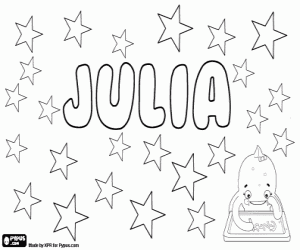 раскраска Julia, название во многих языках