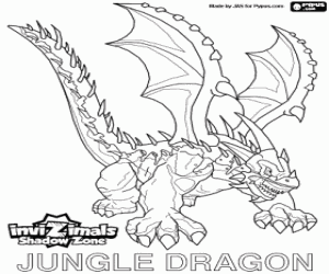 раскраска Jungle Dragon, Invizimals Зона Теней