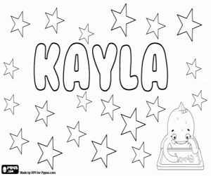 раскраска Kayla, гэльский имя