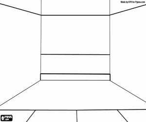 раскраска Kорт для игры в сквош