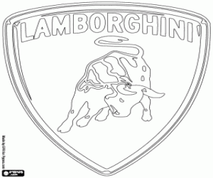 раскраска Lamborghini логотип