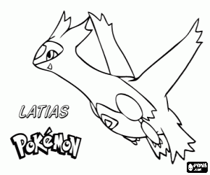 раскраска Latias, Дракон покемонов