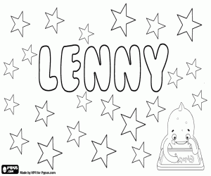 раскраска Lenny, имя для ребенка