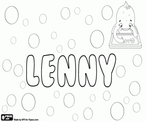 раскраска Lenny, унисекс имя