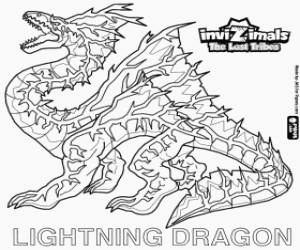 раскраска Lightning Dragon,Invizimal Затерянные племена