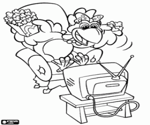 раскраска Lilica курицы и телевидения