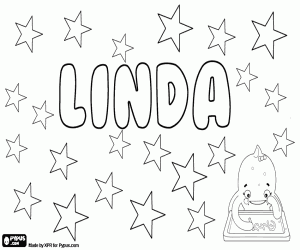раскраска Linda, имя на многих языках