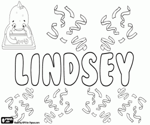раскраска Lindsey, вариант Lindsay