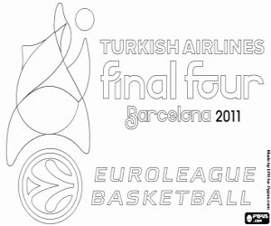 раскраска Logo Final Four Barcelona 2011