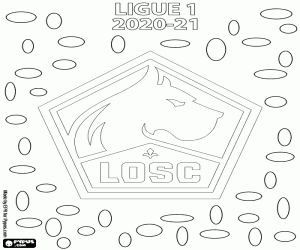 раскраска LOSC Лилль, чемпион 2020-2021