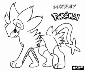 раскраска Luxray, Покемон