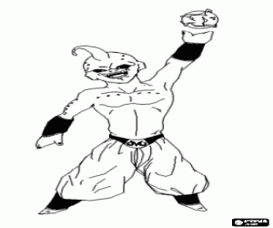 раскраска Majin Boo, Dragon Ball