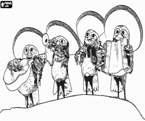 раскраска Mariachis Ранго