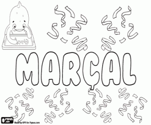 раскраска Marçal, мужское имя