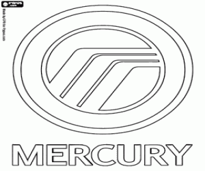 раскраска Mercury логотип