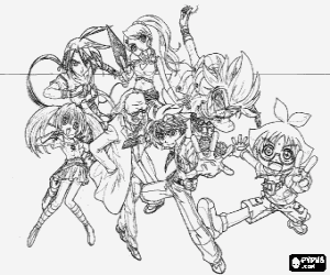 раскраска Michael и Bakugan Brawlers