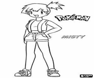 раскраска Misty, главный герой покемонов