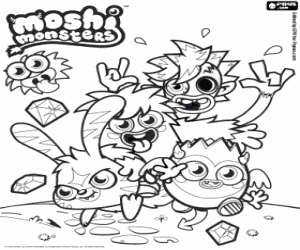 раскраска Moshi Monsters в действии