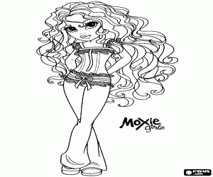 раскраска Moxie Girlz одетый случайные