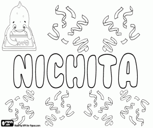 раскраска Nichita, Никита, Румынский мужское имя