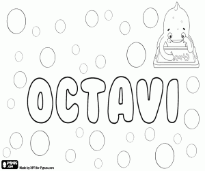 раскраска Octavi, каталонский имя для мальчика
