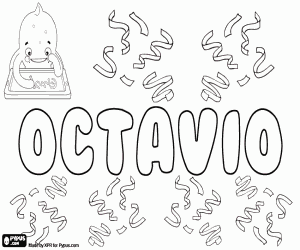 раскраска Octavio, имя для мальчика