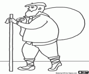 раскраска Olentzero, символ Рождества