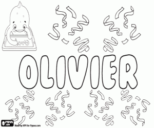 раскраска Olivier, французский и голландский имя