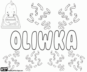 раскраска Oliwka, вариант Oliwia