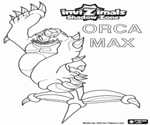 раскраска Orca Max, Invizimals Shadow Zone
