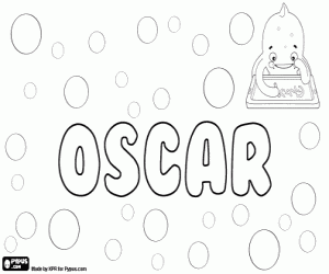 раскраска Oscar, мужское имя