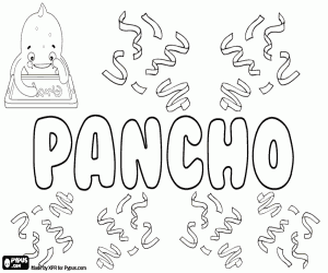 раскраска Pancho, Панчо, вариант Франсиско