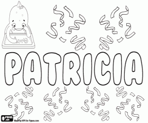 раскраска Patricia, имя для девочки