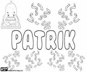 раскраска Patrik, вариант Patrick