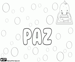 раскраска Pax, имя на Испанский