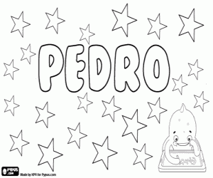 раскраска Pedro, мужское имя