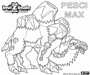 раскраска Pesci Max, Invizimals Зона Теней