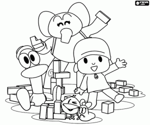 раскраска Pocoyo и его друзья игры