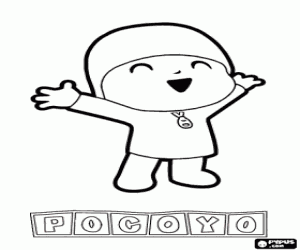 раскраска Pocoyo, маленький мальчик, герой