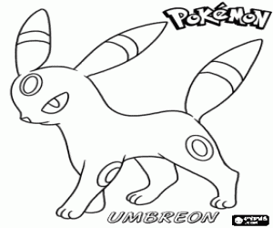раскраска Pokemon Umbreon