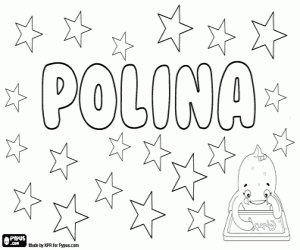 раскраска Polina, женское имя
