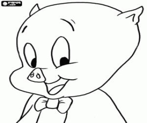раскраска Porky Pig, Loonely Tunes