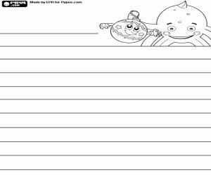 раскраска Pypus и Рождественский бал, письмо