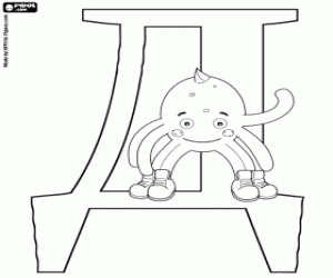 раскраска Pypus с России литера Д