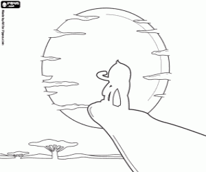 раскраска Pypus как Симба король лев