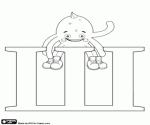 раскраска Pypus над Ш буква