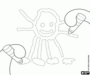 раскраска Pypus делает Автопортрет