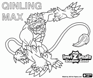 раскраска Qinling Max, Invizimals Зона Теней