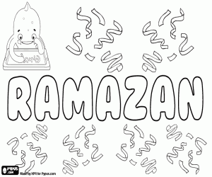 раскраска Ramazan, Рамазан, мужское имя
