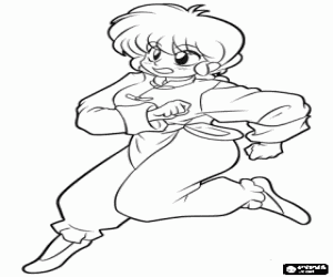 раскраска Ranma, персонаж аниме